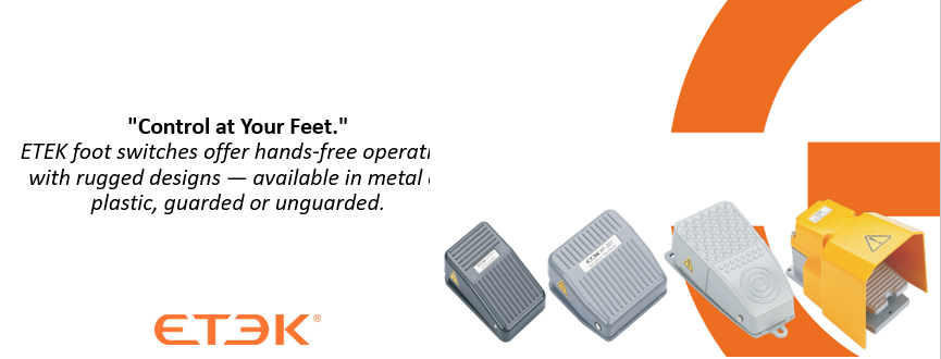 ETEK Foot switch foot switch - control gear - iron side electrical and automation