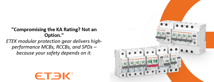 ETEK Modular distribution MCBs - RCCBs - 6ka - 10ka - iron side electrical and automation