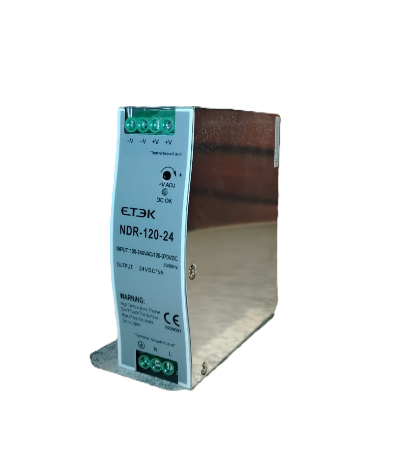 NDR-120-24 ETEK POWER SUPPLY 2 - SWITCH MODE - Iron Side Electrical and Automation